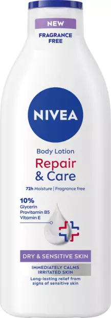 Nivea 400ml Repair & Care vartaloemulsio - Vartalo- ja kuorintavoiteet - 4006000193816 - 1