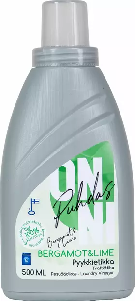 Onni pyykkietikka 500ml Bergamot-Lime - Pyykinpesu- ja huuhteluaineet - 6419642226206 - 1