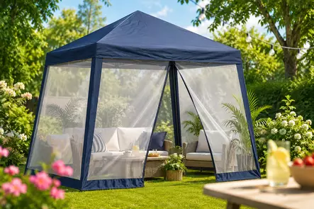 Paviljonki hyttysverkolla 3x3m - Paviljongit,katokset ja näkösuojat - 6438168118536 - 1