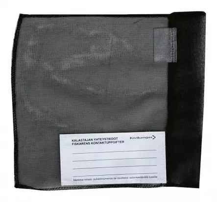 Pyydysmerkin lippu musta 22x22cm 2kpl - Pyydysmerkit ja verkkomerkit - 6418252250526 - 2