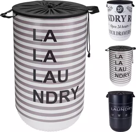 Pyykkikori 40l "La la lau ndry" - Pyykinkuivaustelineet - 8721037754446 - 1