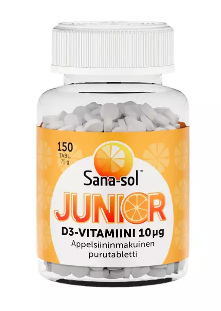 Sana-sol Junior D-vitamiini 10µg - Vitamiinit ja mineraalit - 5702071508236 - 1
