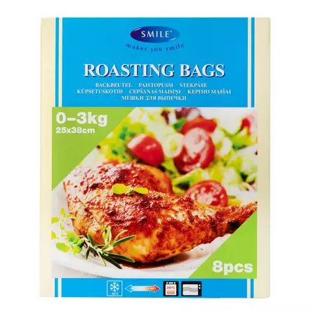 Smile paistopussi 25x38cm 8kpl - Makkara- ja paistopussi - 4742002005916 - 1