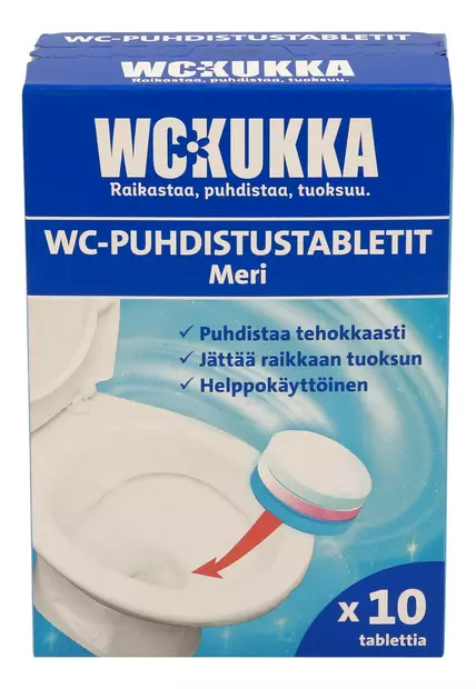 WC Kukka Meri 10x25 g WC-puhdistustablet - Kodin pesuaineet - 6412203102636 - 1
