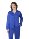 Brandtex satiinipyjama sininen L - Naisten yöasut - 5713242109886 - 4