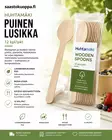 Huhtamäki puinen lusikka 12kpl/pkt - Kertakäyttöaterimet - 4011678015346 - 1