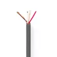 Mikrofonikaapeli 2x0.23 mm² kupari 100m pyöreä PVC tummanharmaa - Asennuskaapelit ja sähköjohdot - 5412810296316 - 1