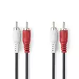 Nedis 2x RCA U - 2x RCA U 5,0 m - Audiokaapelit - 5412810288366 - 2