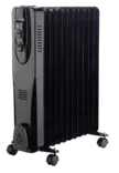 Öljytäytteinen lämmitin 2500w musta - Lämmittimet ja terassilämmittimet - 6438168110936 - 1