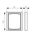 Peitelevy Impressivo 1-OS 100mm valk - Pistorasiat - 6418677333316 - 3