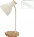 Pöytälamppu metalli/puu valk. - Pöytävalaisimet - 8720573927116 - 1