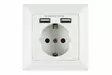 Tarmo pistorasia 2xusb+schuko - Pistorasiat - 6410413209176 - 1