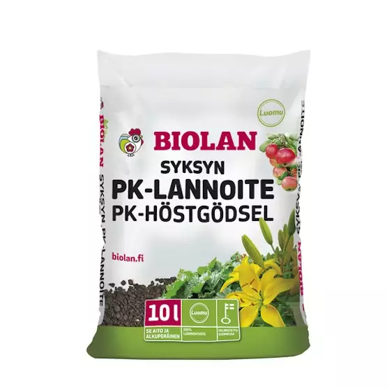 Biolan syksyn PK-lannoite 10l - Puutarhalannoitteet - 6411960054646 - 1