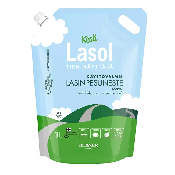Kesä-Lasol Koivu lasinpesuneste 3 L - Lasinpesunesteet - 6414505207866 - 1