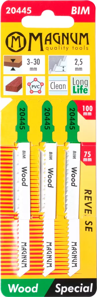 Pistosahanterä 3kpl BIM R 2,5/100mm - Puukko-ja pistosahanterät - 6418868204456 - 1