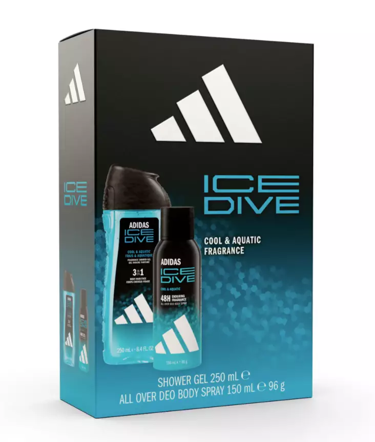 Adidas Ice Dive deospray & shower gel - Kosmetiikka lahjapakkaukset - 6430026277386 - 1