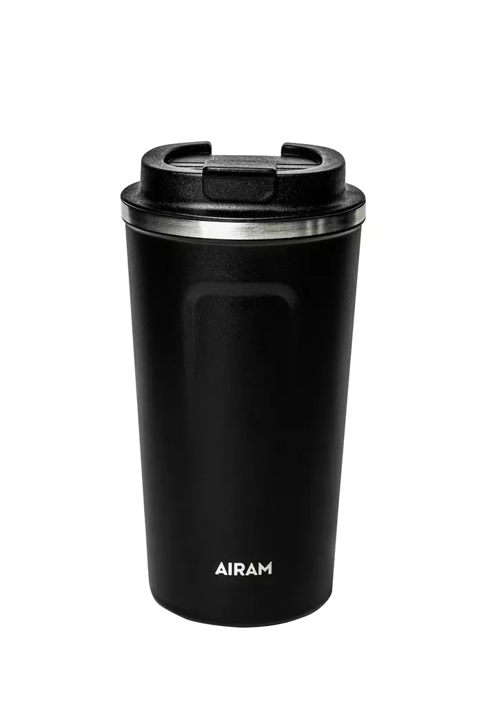 Airam Aalto teräsmuki 0,35 L musta - Termospullot - 6435200316066 - 2