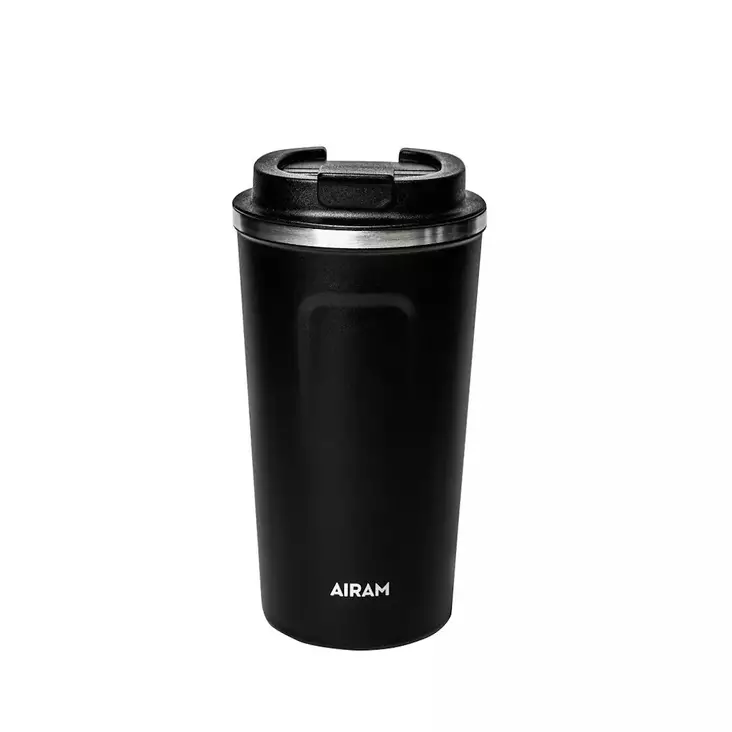 Airam Aalto teräsmuki 0,35 L musta - Termospullot - 6435200316066 - 1