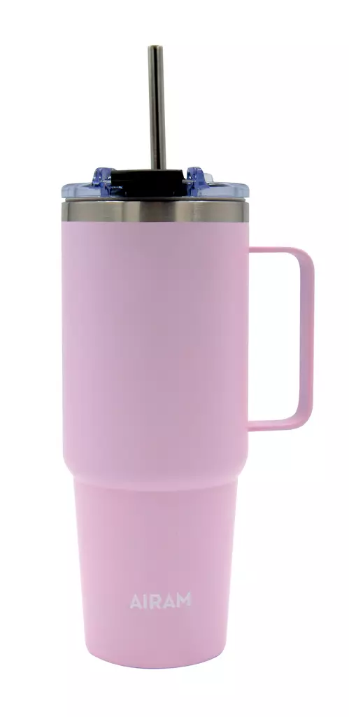 Airam Jumbo teräsmuki 850ml pinkki - Termospullot - 6435200016386 - 1