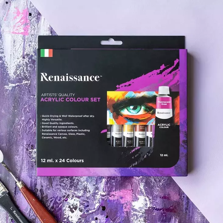 Akryylivärit 24 x 12ml - Valmisvärit - 8851907218126 - 1