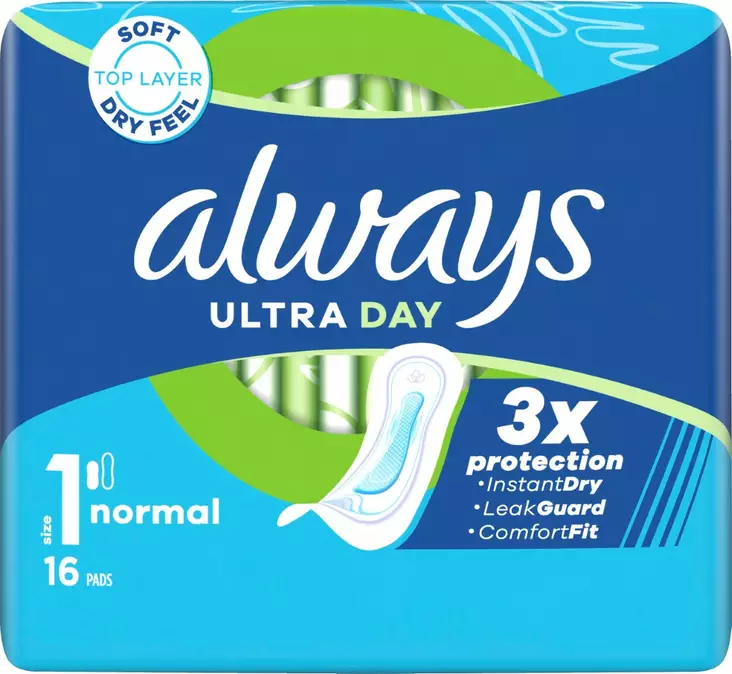 Always side Ultra Normal 1 16kpl - Pikkuhousunsuojat ja siteet - 4015400699996 - 1