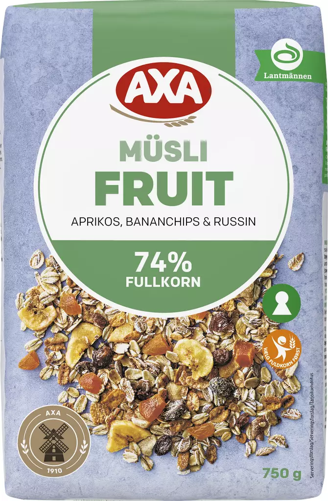 AXA FRUIT MYSLI 74% 750G - Kissat - 7310130003806 - 1