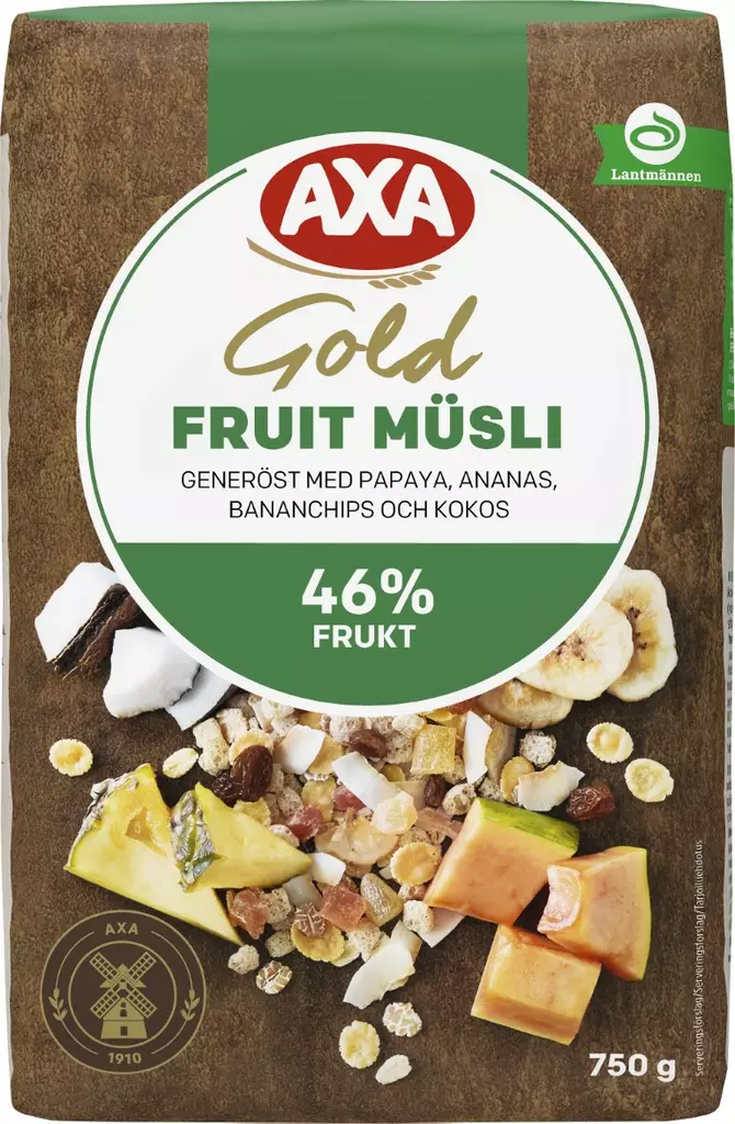 AXA GOLD FRUIT MYSLI 750G - Kissat - 7310130011566 - 1