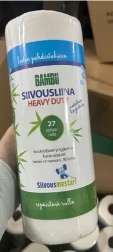Bambu siivousliinarulla 27palaa/rll - Pölyhuiskat ja siivousliinat - 6438159834056 - 1