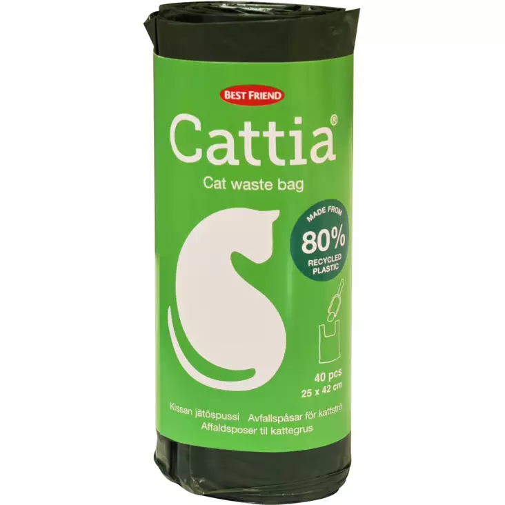 BF Cattia Kissan jätöspussi 40 kpl - Kissan hiekat - 5700551260766 - 1