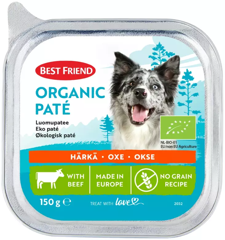 BF luomu nautapatee 150g - Koiran märkäruoat - 5700551111006 - 1