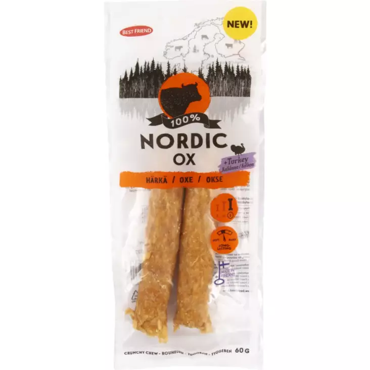 BF Nordic Härkä+kalkkuna rouheluu 2kpl - Koiran luut - 5700551172366 - 1