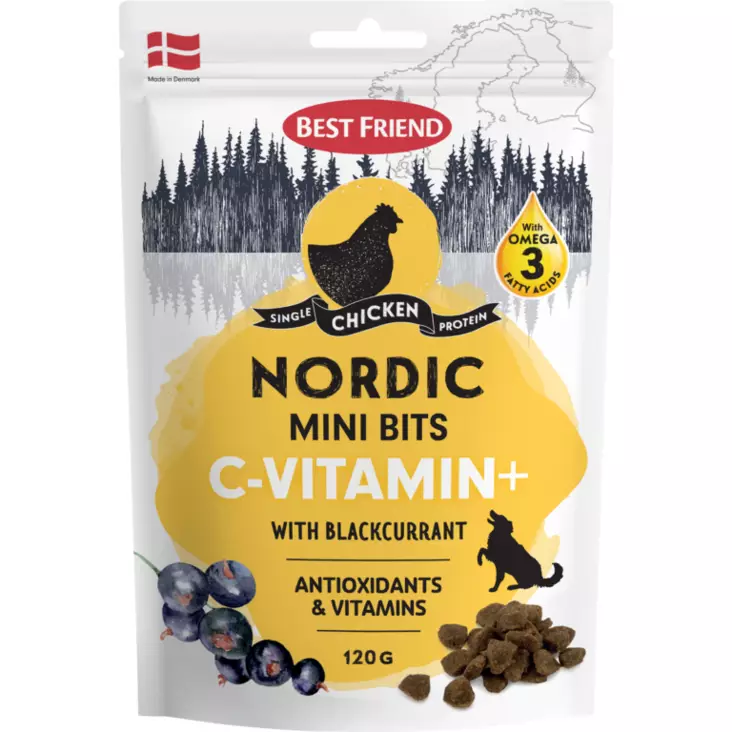 BF Nordic Mini Bits C-Vitamin+ 120g - Koiran herkut - 5700551172946 - 1