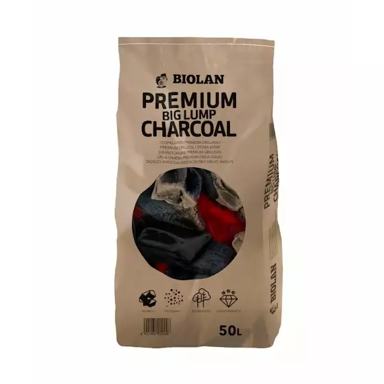 Biolan Premium Grillihiili 50l - Grillihiilet ja briketit - 6411960010246 - 1