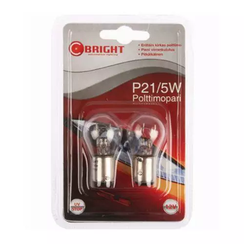 C-Bright P21/5W BAY15D 12V 2kpl polttimo - Halogen ajovalot ja polttimot - 6438255922756 - 1