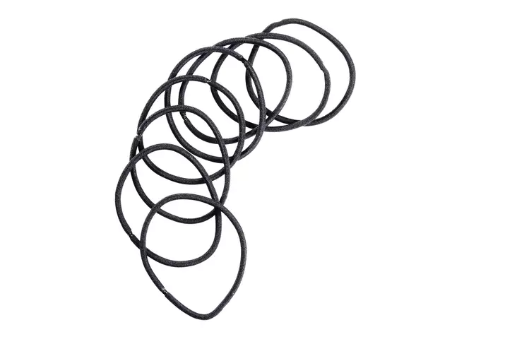 Cailap Hiuslenkki 8kpl ohut musta pyöreä - Hiuskoristeet - 6416274382126 - 1