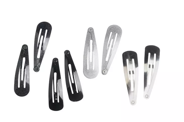 Cailap hiusnapsut 4 kpl metallia - Hiuskoristeet - 6416274405696 - 1