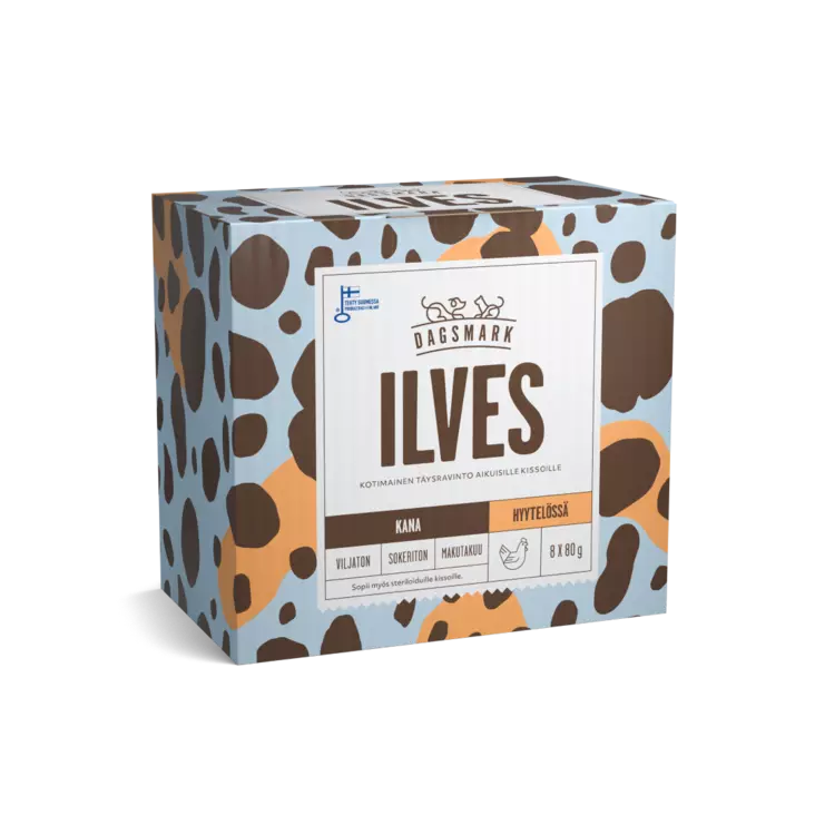 DM Ilves kanaa hyyt. 8x80g - Kissan märkäruoat - 6430066381876 - 1