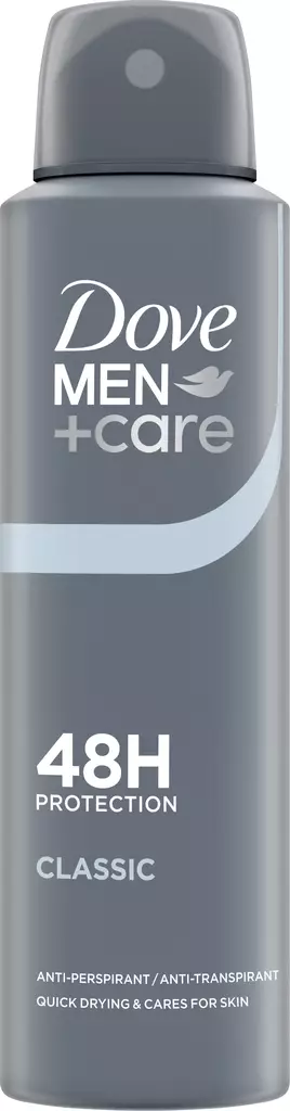 Dove 48h Men+Care Classic Spray 150ml - Miesten deodorantit - 8720181295546 - 1