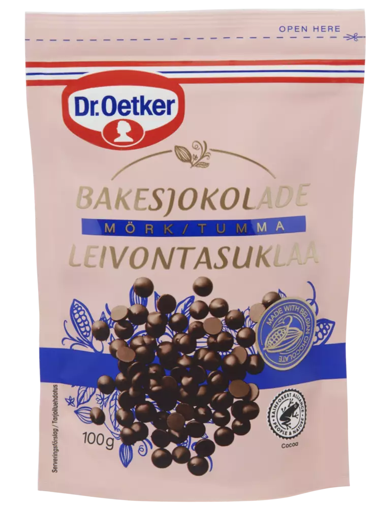 DR.OETKER LEIVONTASUKLAANAPPI TUMMA - Kissan hiekat - 5701073061466 - 1