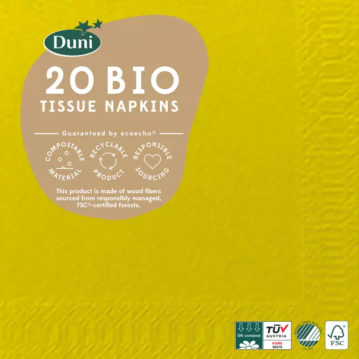 Duni lautasliina Kiwi 24cm - Lautasliinat - 7321011487356 - 1