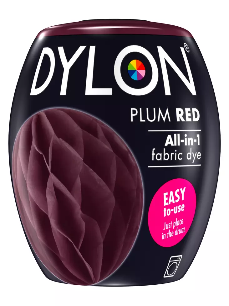 Dylon tekstiiliväri plum red 51 - Konetekstiilivärit - 7332531092296 - 1