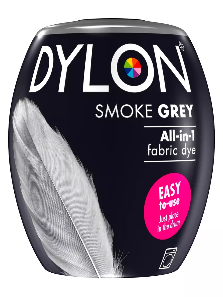 Dylon tekstiiliväri smoke grey 65 350g - Konetekstiilivärit - 7332531092326 - 1