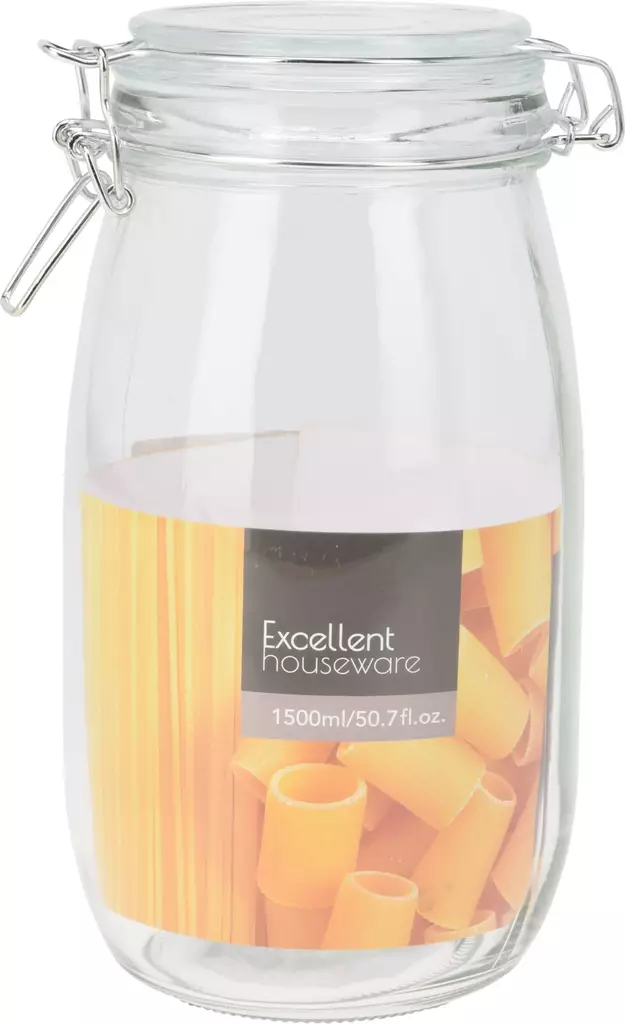 EH Lasipurkki kannella 1500ml - Lasipullot ja -purkit - 8719987106316 - 1