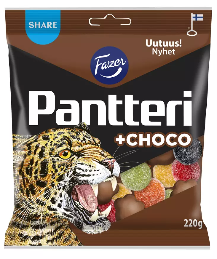 Fazer Pantteri+choco 220g - Karkit - 6416453049406 - 1