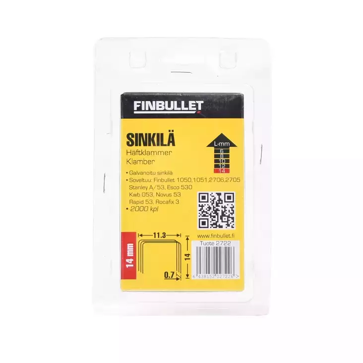 Finbullet Sinkiläniitti 53 14mm 2000kpl - Niitit - 6438152027226 - 1
