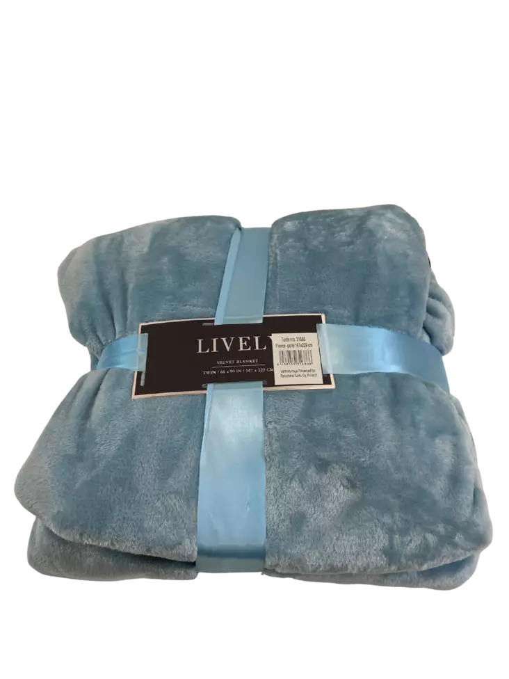 Fleecepeitto 167x229cm vaaleansininen - Päiväpeitteet - 6438159316866 - 1