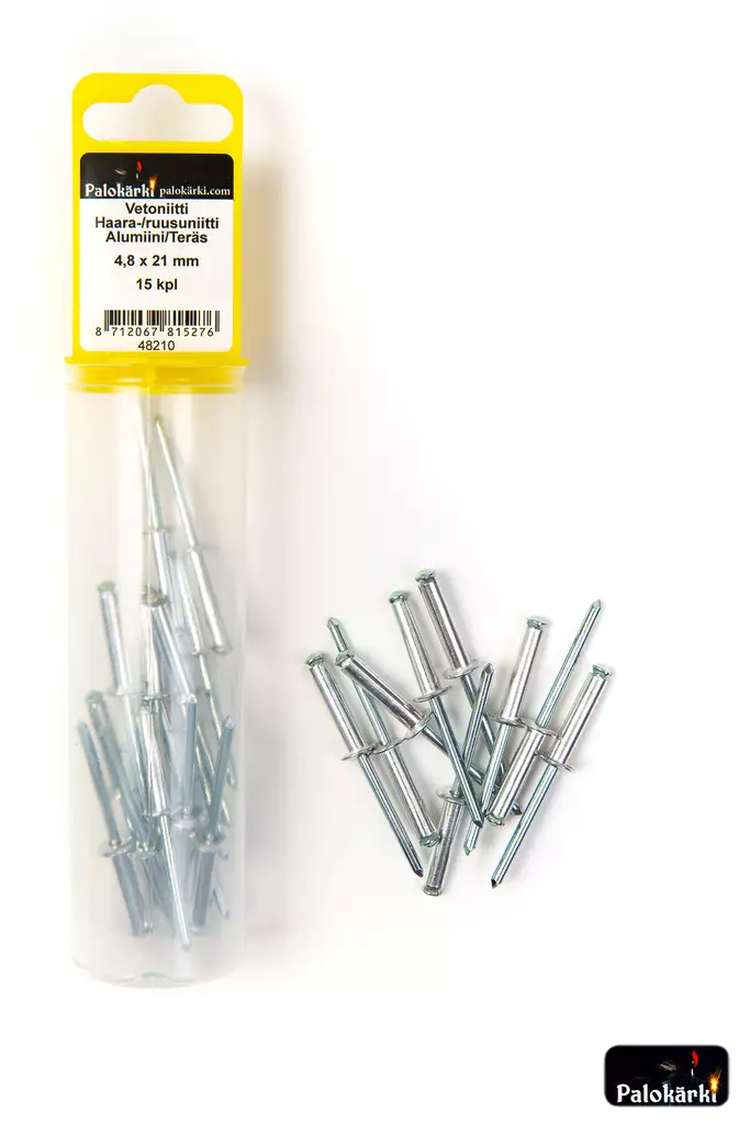 Haara-/ruusuniitti 4,8x21mm 15kpl - Niitit ja hakaset - 8712067815276 - 1