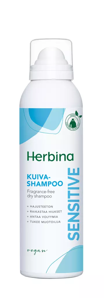 Herbina hajusteeton kuivashampoo 200ml - Shampoot - 6414504614276 - 1