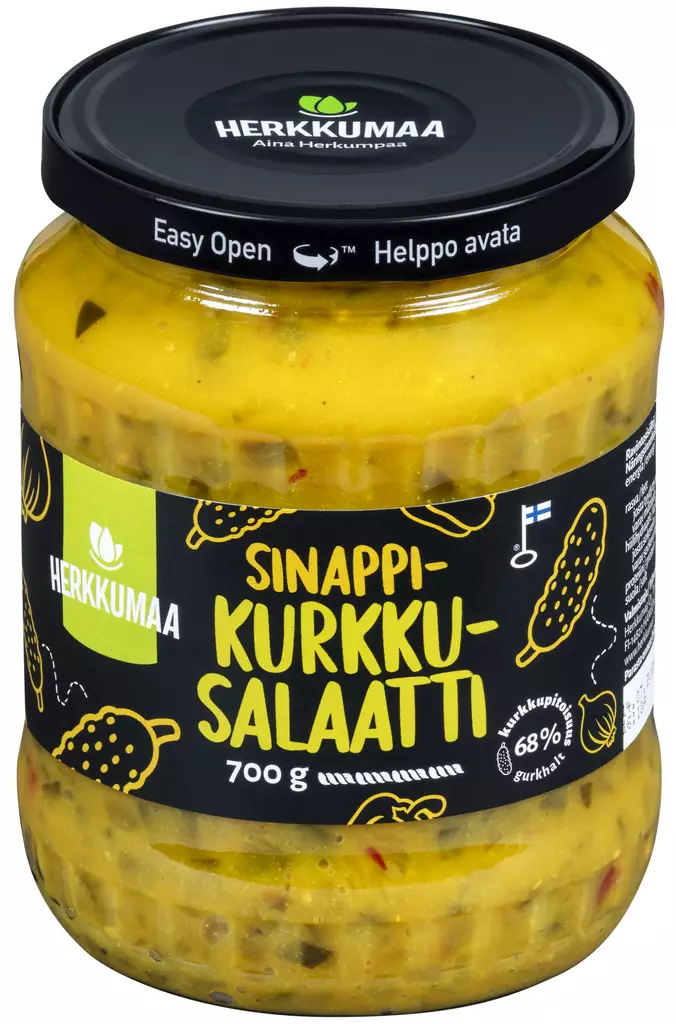 HERKKUMAA SINAPPI-KURKKUSALAATTI 700G - Kissan lelut - 6410840055346 - 1