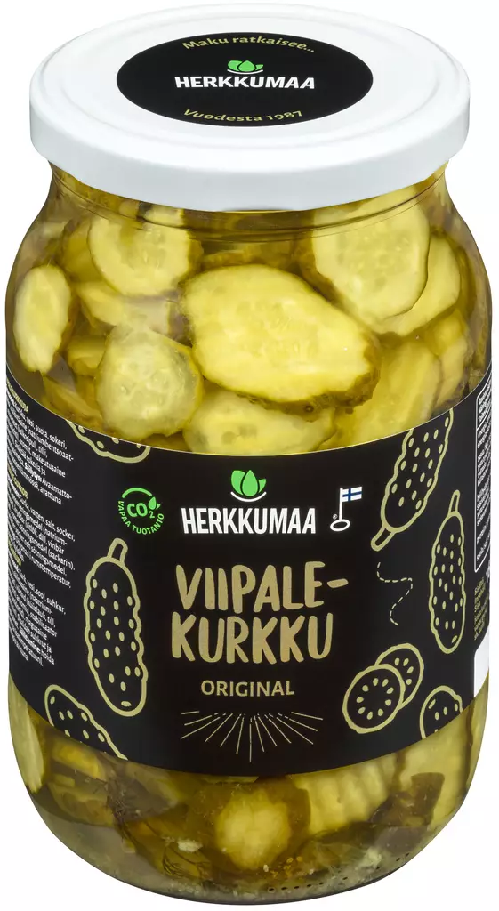 Herkkumaa viipalekurkku 1600/800g - Elintarvikkeet - 6410841200066 - 1